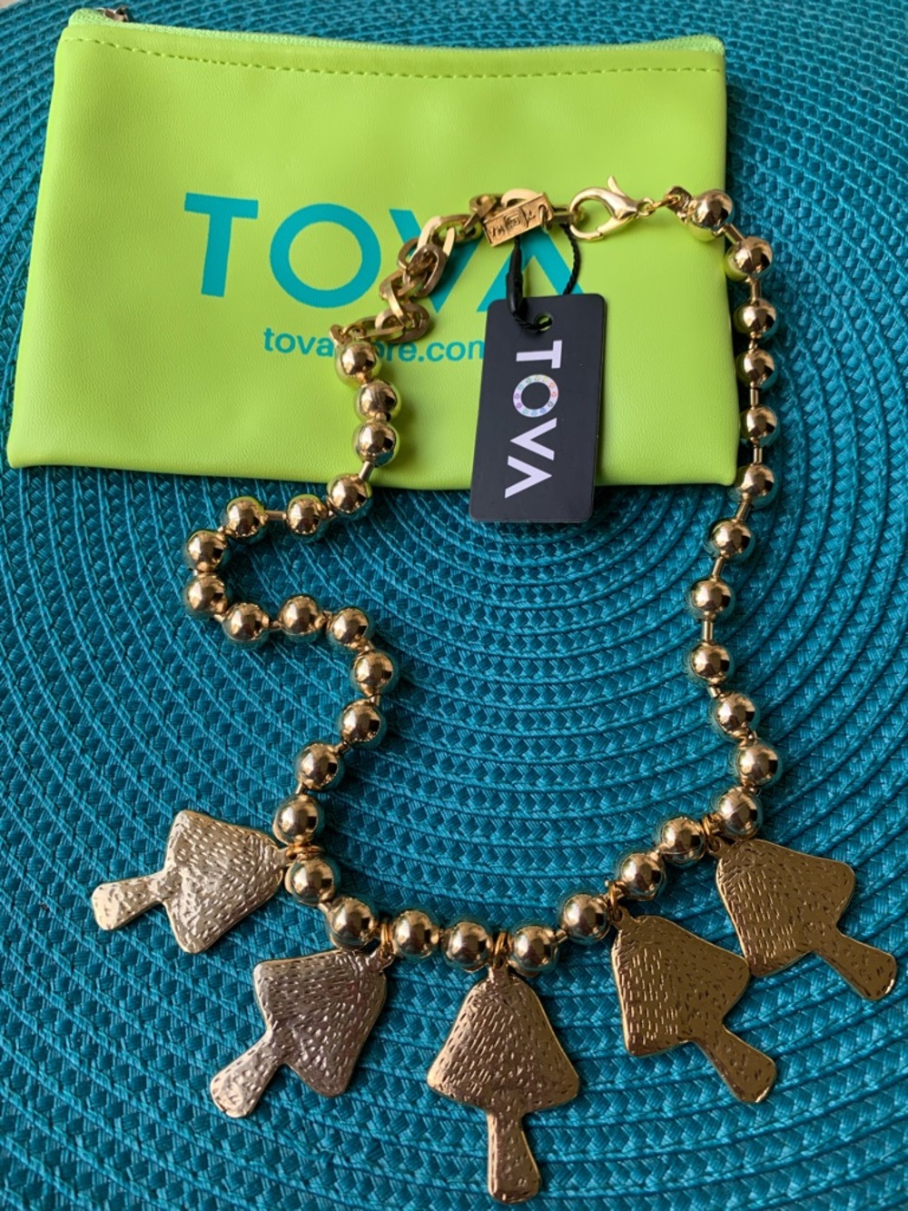 NWT TOVA GARDEN OF SHROOMS NECKLACE IN ANTIQUE GOLD - Picture 4 of 14